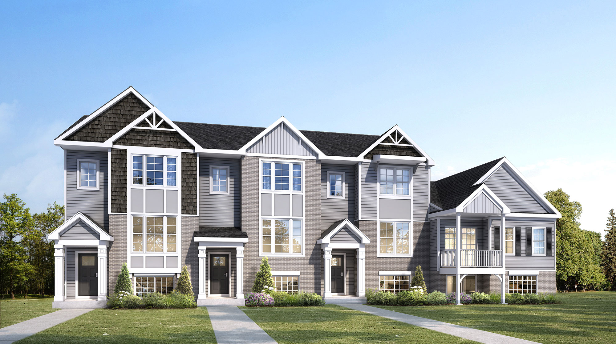 3d Rendering Streetscape 3 9043 Elgin Townhome Rendering Sus8134 1207