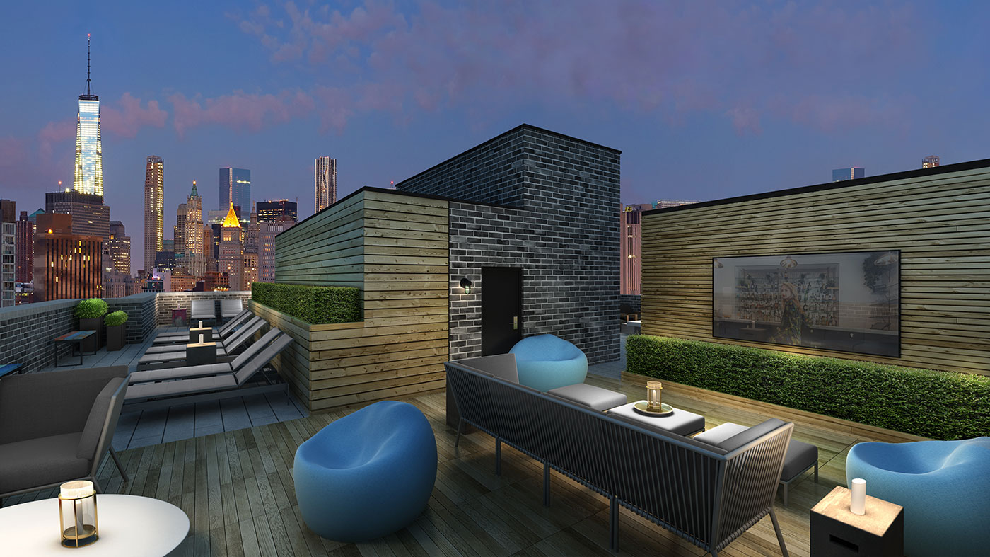 3d Rendering Alfresco 2811 331 East Houston Bus0007 Roof 02 0928final