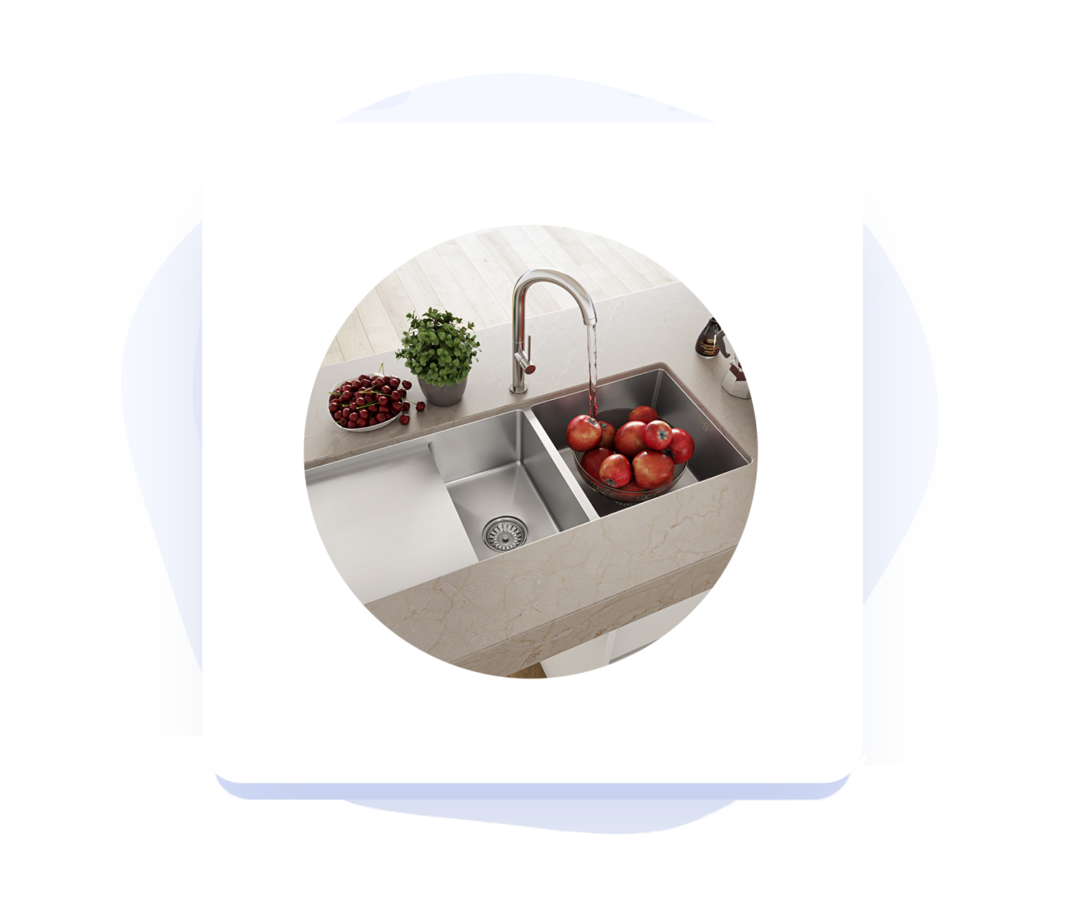 3d Render Kitchen Sink